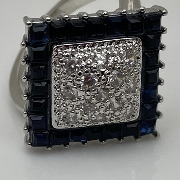 Women Ring Silver Tone Fashion Zircon Cluster Jewe - Picture 5 of 11